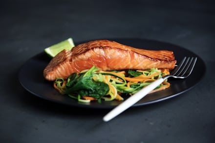 Grilled fish with vegetables